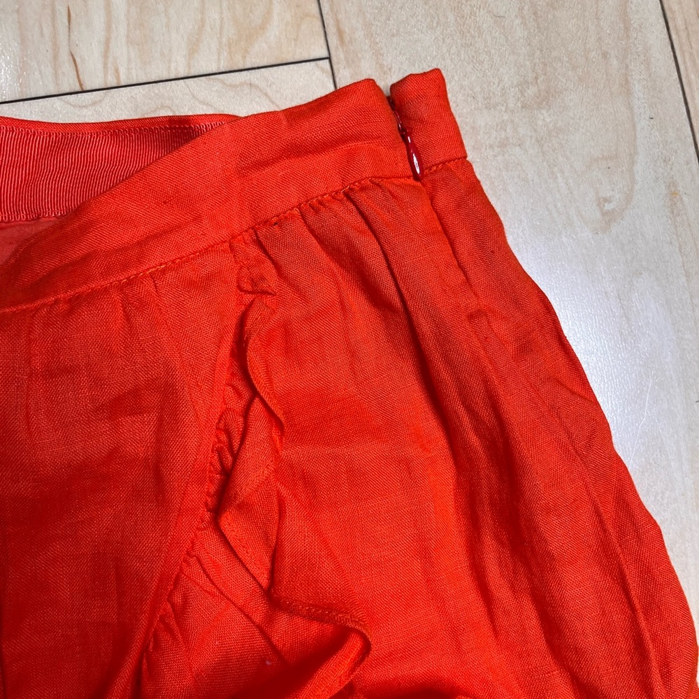 J.crew linen cotton wrap mini red skirt size 10 - Picture 9 of 14